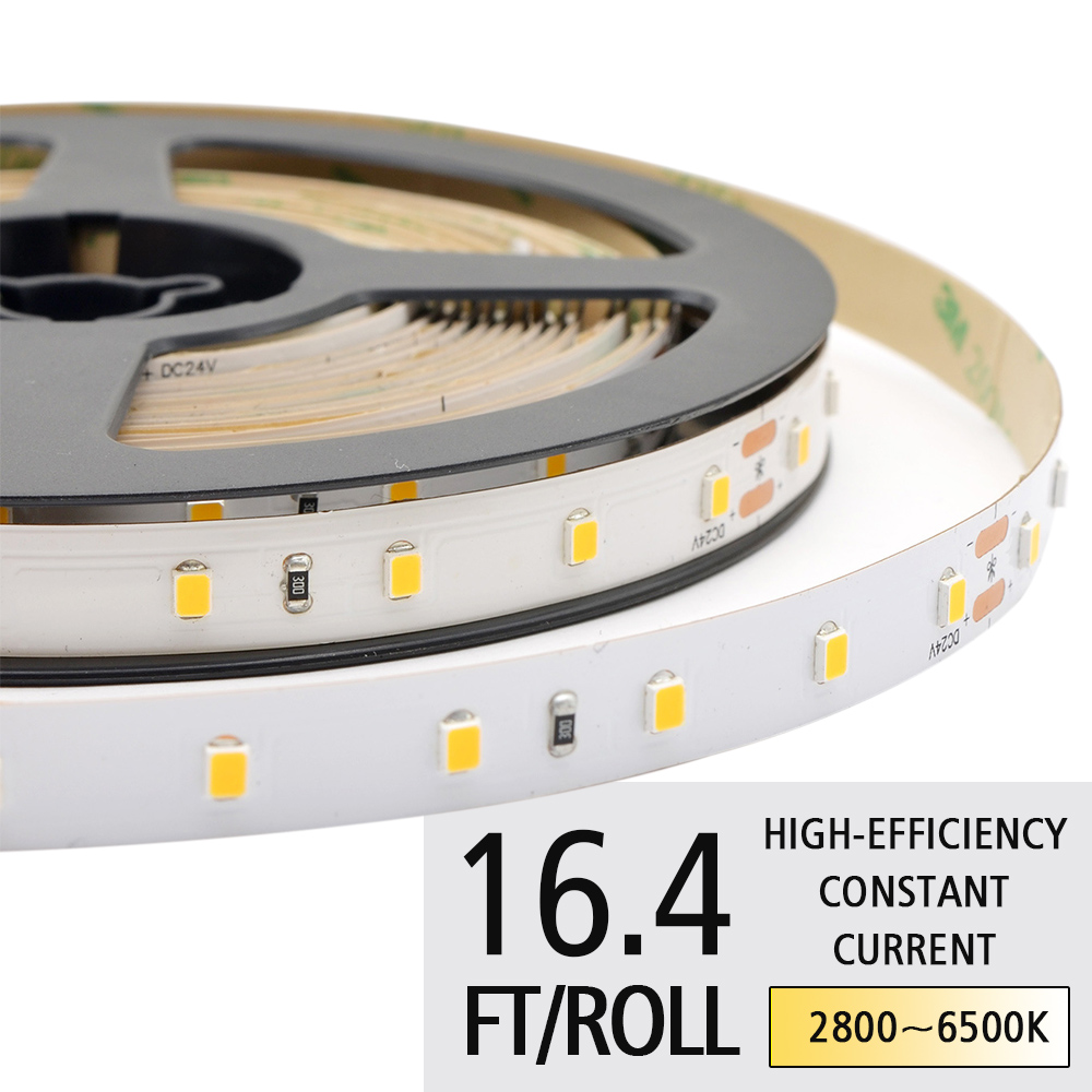 DC24V 2835SMD 80LEDs/M White LED Strip Light - High-Efficiency Constant Voltage Flexible LED Lights